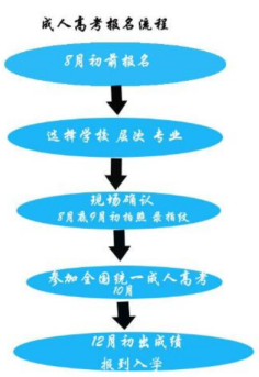 成人高考报名流程图