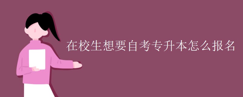 在校生想要自考专升本怎么报名
